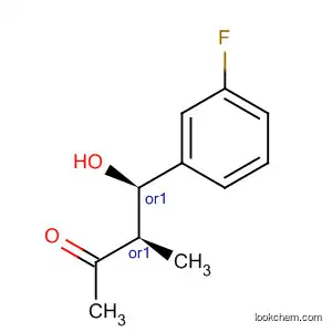 Molecular Structure of 457602-78-7 (2-Butanone, 4-(3-fluorophenyl)-4-hydroxy-3-methyl-, (3R,4R)-rel-)
