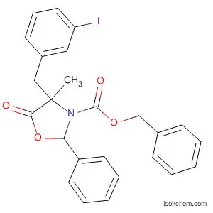 Molecular Structure of 457652-50-5 (3-Oxazolidinecarboxylic acid,
4-[(3-iodophenyl)methyl]-4-methyl-5-oxo-2-phenyl-, phenylmethyl ester,
(2S,4R)-)