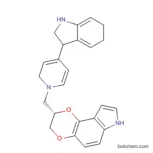 Molecular Structure of 474544-36-0 (7H-1,4-Dioxino[2,3-e]indole,
2-[[3,6-dihydro-4-(1H-indol-3-yl)-1(2H)-pyridinyl]methyl]-2,3-dihydro-,
(2S)-)