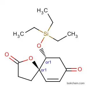 Molecular Structure of 477809-87-3 (1-Oxaspiro[4.5]dec-6-ene-2,8-dione, 10-[(triethylsilyl)oxy]-,
(5R,10R)-rel-)