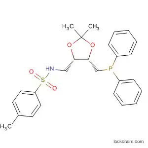 Molecular Structure of 477844-94-3 (Benzenesulfonamide,
N-[[(4S,5S)-5-[(diphenylphosphino)methyl]-2,2-dimethyl-1,3-dioxolan-4-
yl]methyl]-4-methyl-)
