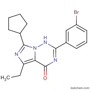 Molecular Structure of 477906-06-2 (Imidazo[5,1-f][1,2,4]triazin-4(1H)-one,
2-(3-bromophenyl)-7-cyclopentyl-5-ethyl-)