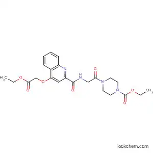 Molecular Structure of 478002-95-8 (1-Piperazinecarboxylic acid,
4-[[[[4-(2-ethoxy-2-oxoethoxy)-2-quinolinyl]carbonyl]amino]acetyl]-, ethyl
ester)
