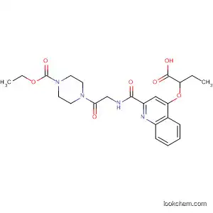1-Piperazinecarboxylic acid,
4-[[[[4-(1-carboxypropoxy)-2-quinolinyl]carbonyl]amino]acetyl]-, 1-ethyl
ester
