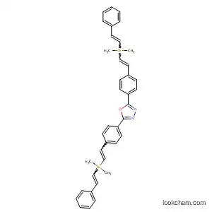 Molecular Structure of 478083-76-0 (1,3,4-Oxadiazole,
2,5-bis[4-[2-[dimethyl(2-phenylethenyl)silyl]ethenyl]phenyl]-)