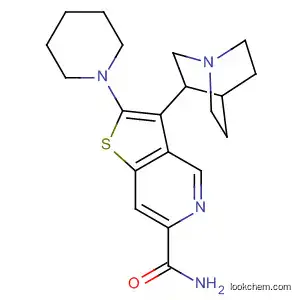 Molecular Structure of 478151-68-7 (Thieno[3,2-c]pyridine-6-carboxamide,
N-(3R)-1-azabicyclo[2.2.2]oct-3-yl-2-(1-piperidinyl)-)