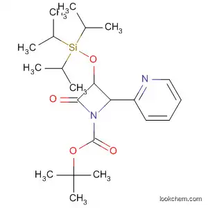 Molecular Structure of 478161-72-7 (1-Azetidinecarboxylic acid,
2-oxo-4-(2-pyridinyl)-3-[[tris(1-methylethyl)silyl]oxy]-, 1,1-dimethylethyl
ester, (3R,4S)-)