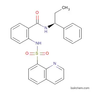 Molecular Structure of 478262-95-2 (Benzamide, N-[(1S)-1-phenylpropyl]-2-[(8-quinolinylsulfonyl)amino]-)