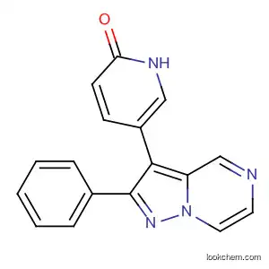 Molecular Structure of 478273-00-6 (2(1H)-Pyridinone, 5-(2-phenylpyrazolo[1,5-a]pyrazin-3-yl)-)