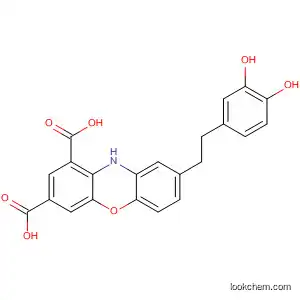 Molecular Structure of 478301-82-5 (10H-Phenoxazine-1,3-dicarboxylic acid,
8-[2-(3,4-dihydroxyphenyl)ethyl]-)