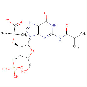 Molecular Structure of 49862-39-7 (3'-Guanylic acid, N-(2-methyl-1-oxopropyl)-, 2'-(2-methylpropanoate))