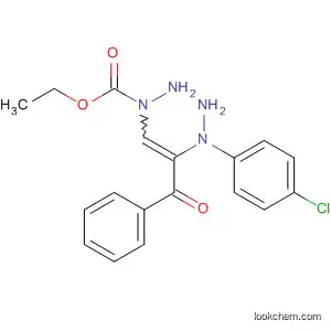 Molecular Structure of 502695-42-3 (Hydrazinecarboxylic acid,
[1-[2-(4-chlorophenyl)hydrazino]-2-oxo-2-phenylethylidene]methyl-, ethyl
ester)