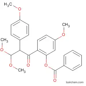 Molecular Structure of 515863-66-8 (1-Propanone,
1-[2-(benzoyloxy)-4-methoxyphenyl]-3,3-dimethoxy-2-(4-methoxyphenyl)
-)