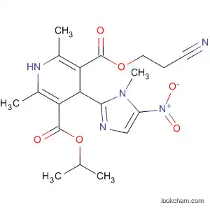 Molecular Structure of 520504-82-9 (3,5-Pyridinedicarboxylic acid,
1,4-dihydro-2,6-dimethyl-4-(1-methyl-5-nitro-1H-imidazol-2-yl)-,
2-cyanoethyl 1-methylethyl ester)