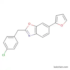 Molecular Structure of 537026-89-4 (Benzoxazole, 2-[(4-chlorophenyl)methyl]-6-(2-furanyl)-)