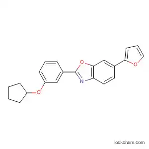 Molecular Structure of 537027-74-0 (Benzoxazole, 2-[3-(cyclopentyloxy)phenyl]-6-(2-furanyl)-)