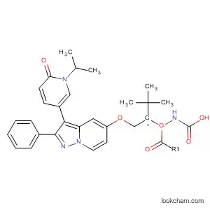 Molecular Structure of 537048-06-9 (Carbamic acid,
[2-[[3-[1,6-dihydro-1-(1-methylethyl)-6-oxo-3-pyridinyl]-2-phenylpyrazolo[
1,5-a]pyridin-5-yl]oxy]ethyl]-, 1,1-dimethylethyl ester)