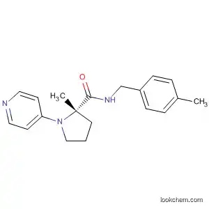 Molecular Structure of 538321-53-8 (2-Pyrrolidinecarboxamide,
2-methyl-N-[(4-methylphenyl)methyl]-1-(4-pyridinyl)-, (2S)-)