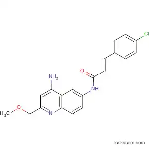 Molecular Structure of 538358-30-4 (2-Propenamide,
N-[4-amino-2-(methoxymethyl)-6-quinolinyl]-3-(4-chlorophenyl)-, (2E)-)