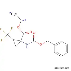 Cyclopropanecarboxylic acid,
1-[[(phenylmethoxy)carbonyl]amino]-2-(trifluoromethyl)-, ethyl ester,
(1R,2R)-rel-
