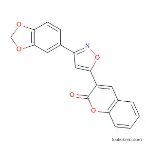 Molecular Structure of 561045-85-0 (2H-1-Benzopyran-2-one, 3-[3-(1,3-benzodioxol-5-yl)-5-isoxazolyl]-)