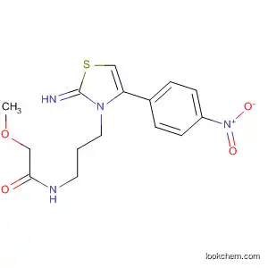 Molecular Structure of 561326-75-8 (Acetamide,
N-[3-[2-imino-4-(4-nitrophenyl)-3(2H)-thiazolyl]propyl]-2-methoxy-)