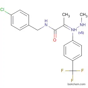 Molecular Structure of 565212-36-4 (Propanamide,
N-[(4-chlorophenyl)methyl]-2-[methyl[4-(trifluoromethyl)phenyl]hydrazono
]-, (2E)-)