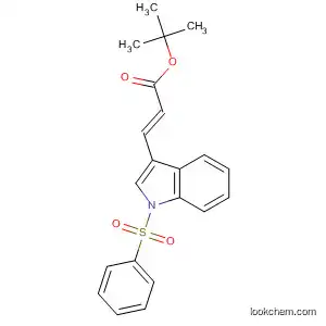 Molecular Structure of 568572-22-5 (2-Propenoic acid, 3-[1-(phenylsulfonyl)-1H-indol-3-yl]-, 1,1-dimethylethyl
ester, (2E)-)