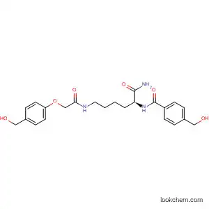 Molecular Structure of 568596-26-9 (Benzamide,
N-[(1S)-1-(aminocarbonyl)-5-[[[4-(hydroxymethyl)phenoxy]acetyl]amino]
pentyl]-4-(hydroxymethyl)-)