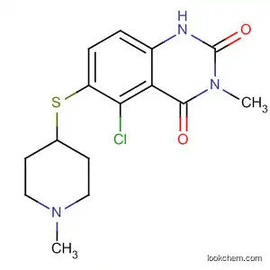Molecular Structure of 569661-90-1 (2,4(1H,3H)-Quinazolinedione,
5-chloro-3-methyl-6-[(1-methyl-4-piperidinyl)thio]-)