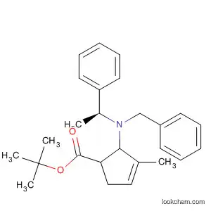 Molecular Structure of 569680-01-9 (3-Cyclopentene-1-carboxylic acid,
3-methyl-2-[[(1S)-1-phenylethyl](phenylmethyl)amino]-, 1,1-dimethylethyl
ester, (1S,2R)-)