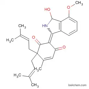 Molecular Structure of 570377-86-5 (4-Cyclohexene-1,3-dione,
2-(2,3-dihydro-3-hydroxy-4-methoxy-1H-isoindol-1-ylidene)-5-methyl-6,
6-bis(3-methyl-2-butenyl)-)