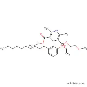 Molecular Structure of 571952-50-6 (3,5-Pyridinedicarboxylic acid,
4-(2-decyl-6-ethoxyphenyl)-1,4-dihydro-2,6-dimethyl-, ethyl
2-methoxyethyl ester)