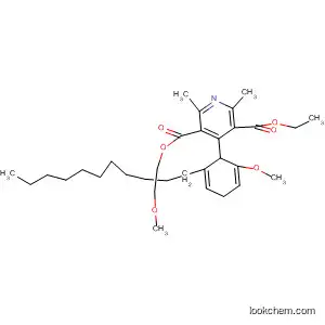 Molecular Structure of 571958-74-2 (3,5-Pyridinedicarboxylic acid,
1,4-dihydro-4-(2-methoxy-6-undecylphenyl)-2,6-dimethyl-, ethyl
2-methoxyethyl ester)