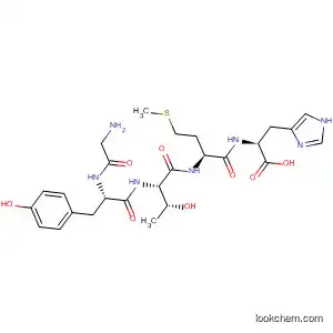 Molecular Structure of 572913-01-0 (L-Histidine, glycyl-L-tyrosyl-L-threonyl-L-methionyl-)
