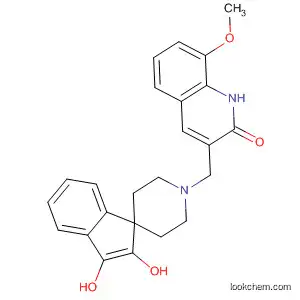 Molecular Structure of 574740-76-4 (2(1H)-Quinolinone,
3-[(2,3-dihydroxyspiro[1H-indene-1,4'-piperidin]-1'-yl)methyl]-8-methoxy
-)