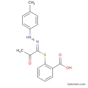 Molecular Structure of 575450-02-1 (Benzoic acid, 2-[[1-[(4-methylphenyl)hydrazono]-2-oxopropyl]thio]-)