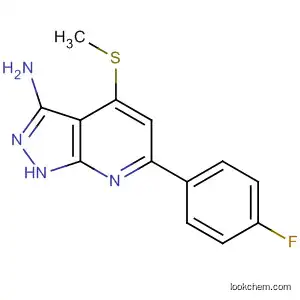 1H-Pyrazolo[3,4-b]pyridin-3-amine, 6-(4-fluorophenyl)-4-(methylthio)-