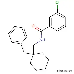 Molecular Structure of 577039-11-3 (Benzamide, 3-chloro-N-[[1-(phenylmethyl)cyclohexyl]methyl]-)