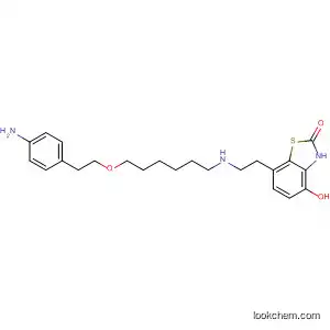 Molecular Structure of 579479-93-9 (2(3H)-Benzothiazolone,
7-[2-[[6-[2-(4-aminophenyl)ethoxy]hexyl]amino]ethyl]-4-hydroxy-)