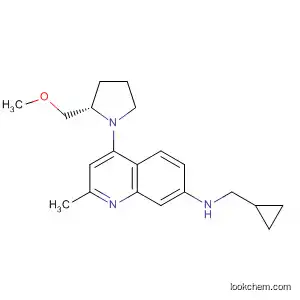 Molecular Structure of 581067-24-5 (7-Quinolinamine,
N-(cyclopropylmethyl)-4-[(2S)-2-(methoxymethyl)-1-pyrrolidinyl]-2-methyl
-)