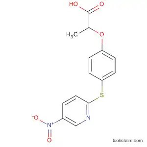 Molecular Structure of 581789-44-8 (Propanoic acid, 2-[4-[(5-nitro-2-pyridinyl)thio]phenoxy]-)