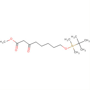 Molecular Structure of 105262-90-6 (Octanoic acid, 8-[[(1,1-dimethylethyl)dimethylsilyl]oxy]-3-oxo-, methyl
ester)
