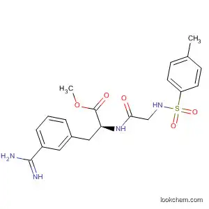 Molecular Structure of 114498-49-6 (Phenylalanine,
N-[(4-methylphenyl)sulfonyl]glycyl-3-(aminoiminomethyl)-, methyl ester)
