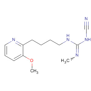 Molecular Structure of 115103-53-2 (Guanidine, N-cyano-N'-[4-(3-methoxy-2-pyridinyl)butyl]-N''-methyl-)