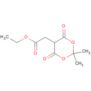 Molecular Structure of 142474-39-3 (1,3-Dioxane-5-acetic acid, 2,2-dimethyl-4,6-dioxo-, ethyl ester)