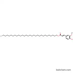 Molecular Structure of 146555-74-0 (2-Propenoic acid, 3-(4-hydroxy-3-methoxyphenyl)-, triacontyl ester,
(2E)-)