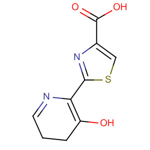 Molecular Structure of 148292-08-4 (4-Thiazolecarboxylic acid, 4,5-dihydro-2-(3-hydroxy-2-pyridinyl)-, (4S)-)