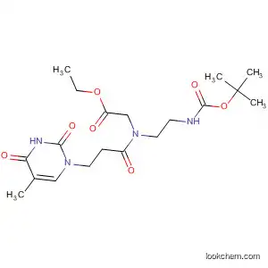 Glycine,
N-[3-(3,4-dihydro-5-methyl-2,4-dioxo-1(2H)-pyrimidinyl)-1-oxopropyl]-N
-[2-[[(1,1-dimethylethoxy)carbonyl]amino]ethyl]-, ethyl ester