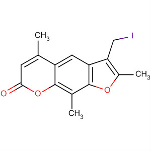 Molecular Structure of 151598-47-9 (7H-Furo[3,2-g][1]benzopyran-7-one, 3-(iodomethyl)-2,5,9-trimethyl-)